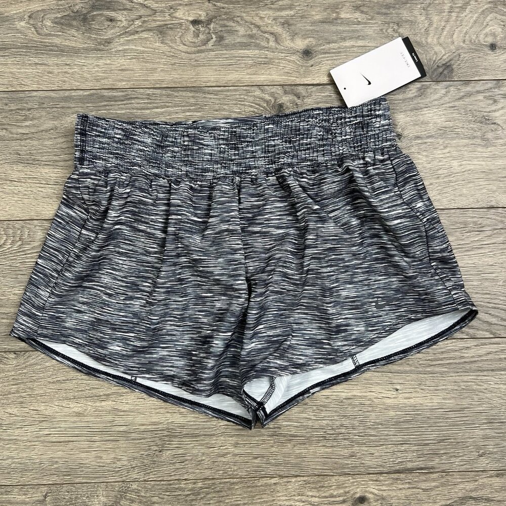 Nike Running Shorts Size XL Womens Black One Dri Fit Mid Rise 3" Brief Lined